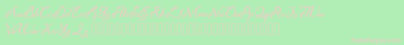 fuente Noviyani Demo – Fuentes Rosadas Sobre Fondo Verde