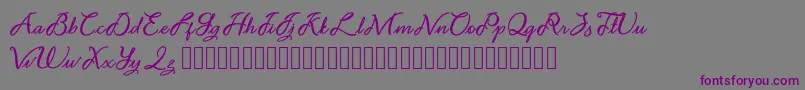 フォントNoviyani Demo – 紫色のフォント、灰色の背景