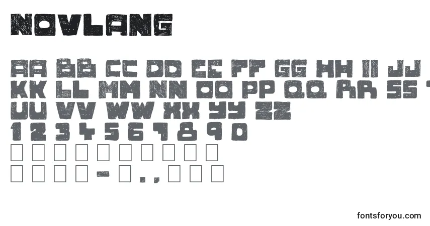 Novlang-fontti – aakkoset, numerot, erikoismerkit