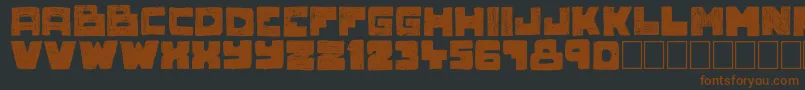 Novlang Font – Brown Fonts on Black Background
