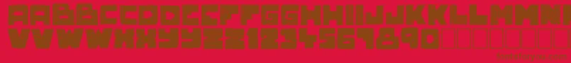 Novlang Font – Brown Fonts on Red Background
