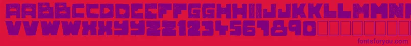 Novlang Font – Purple Fonts on Red Background
