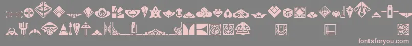 Novo Deco Ornaments-Schriftart – Rosa Schriften auf grauem Hintergrund
