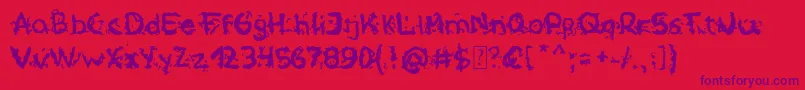now you see me, now you don t Font – Purple Fonts on Red Background