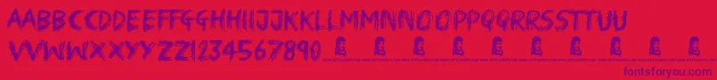 Nowadays Font – Purple Fonts on Red Background