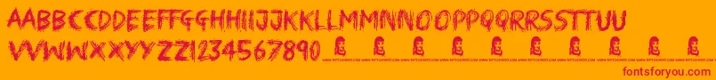 Nowadays Font – Red Fonts on Orange Background