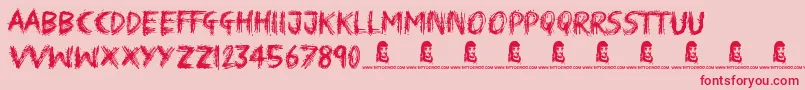 Nowadays Font – Red Fonts on Pink Background