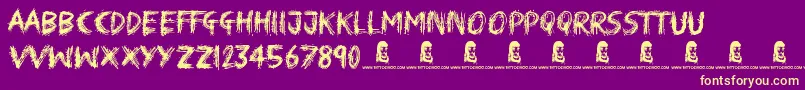 Saiba mais sobre a fonte Nowadays Fonte Nowadays – fontes amarelas em um fundo roxo