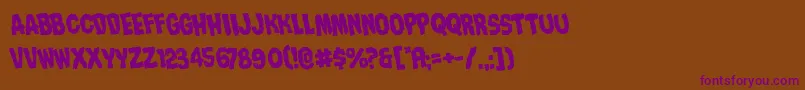 Nightmarealleyrotate Font – Purple Fonts on Brown Background