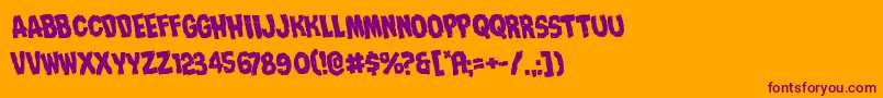 Nightmarealleyrotate Font – Purple Fonts on Orange Background