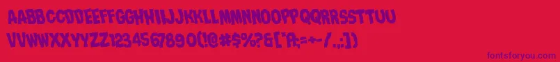 Nightmarealleyrotate Font – Purple Fonts on Red Background