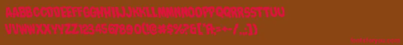 Nightmarealleyrotate Font – Red Fonts on Brown Background