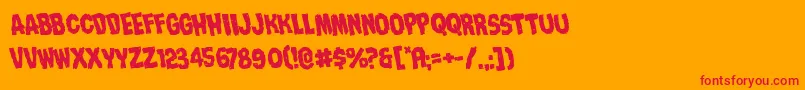 Nightmarealleyrotate Font – Red Fonts on Orange Background