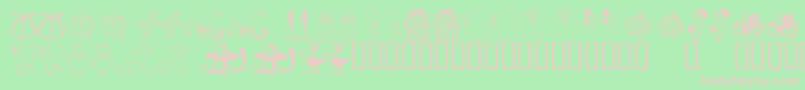 KrKatlingsNine Font – Pink Fonts on Green Background