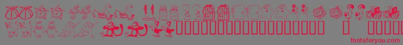More about KrKatlingsNine Font KrKatlingsNine Font – Red Fonts on Gray Background