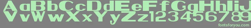 NPS 1935 Font – Green Fonts on Gray Background