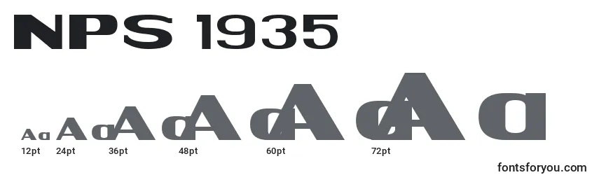 Размеры шрифта NPS 1935