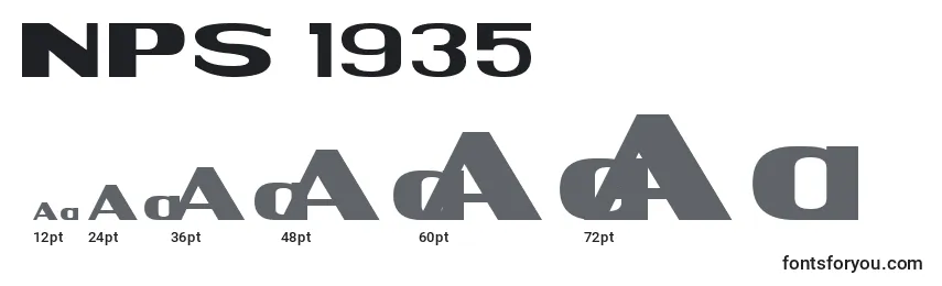 Größen der Schriftart NPS 1935