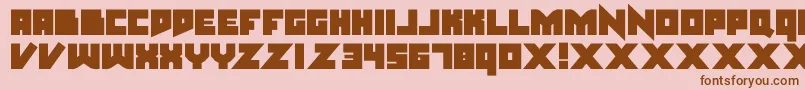 nsteel Font – Brown Fonts on Pink Background
