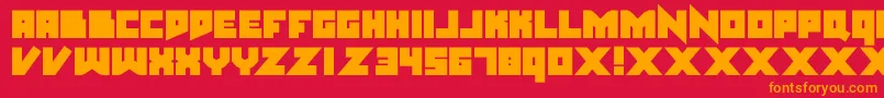 nsteel Font – Orange Fonts on Red Background