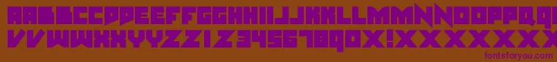 nsteel Font – Purple Fonts on Brown Background