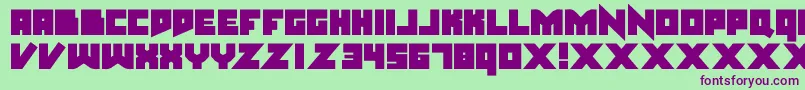 nsteel Font – Purple Fonts on Green Background