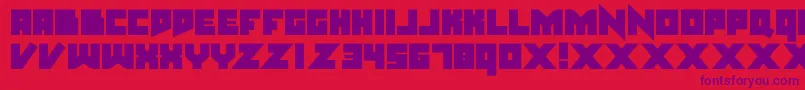 nsteel-Schriftart – Violette Schriften auf rotem Hintergrund
