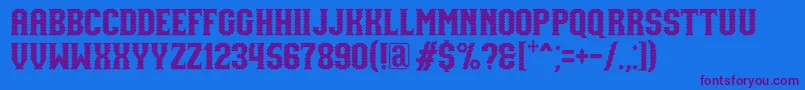 NUAZ Font by 7NTypes-fontti – violetit fontit sinisellä taustalla