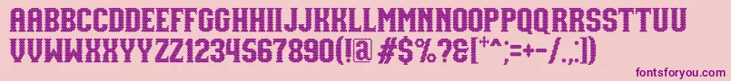 NUAZ Font by 7NTypes-fontti – violetit fontit vaaleanpunaisella taustalla