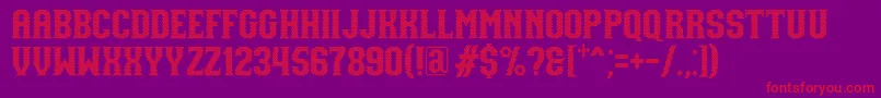 NUAZ Font by 7NTypes-fontti – punaiset fontit violetilla taustalla