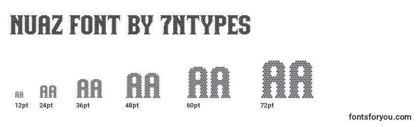 Größen der Schriftart NUAZ Font by 7NTypes