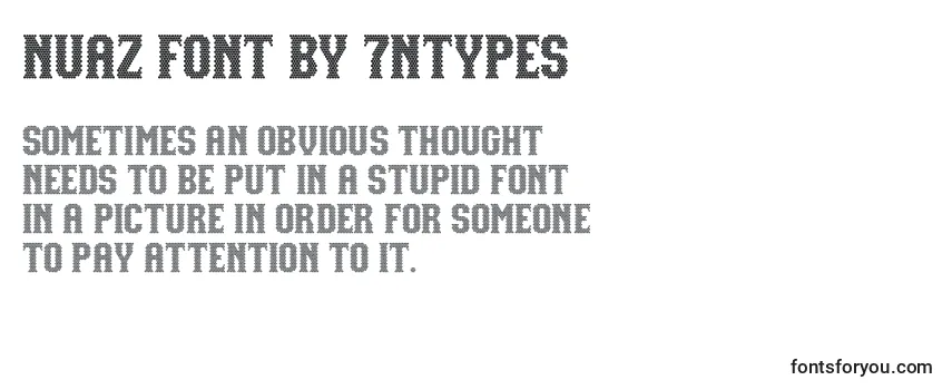 Überblick über die Schriftart NUAZ Font by 7NTypes