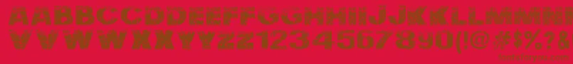 Nuclear  Accident Font – Brown Fonts on Red Background
