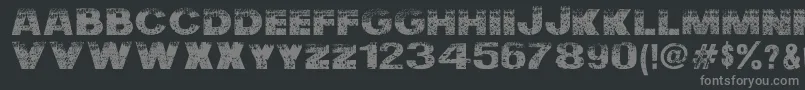 Nuclear  Accident Font – Gray Fonts on Black Background
