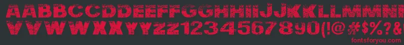 Nuclear  Accident Font – Red Fonts on Black Background