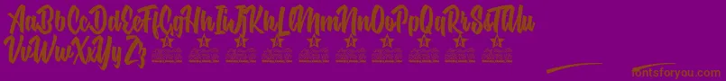 Nuclear Boots Personal Use-fontti – ruskeat fontit violetilla taustalla