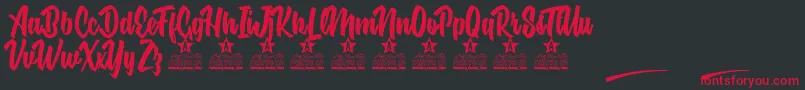 Nuclear Boots Personal Use Font – Red Fonts on Black Background