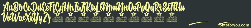 Nuclear Boots Personal Use Font – Yellow Fonts on Black Background
