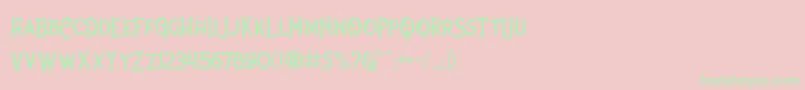 Nufced DEMO  Font – Green Fonts on Pink Background