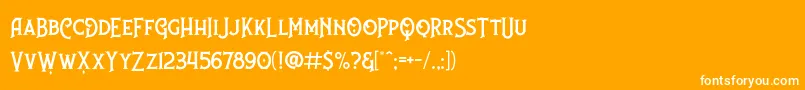Nufced DEMO  Font – White Fonts on Orange Background