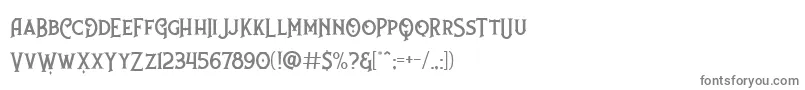 Nufced DEMO -fontti – harmaat kirjasimet valkoisella taustalla