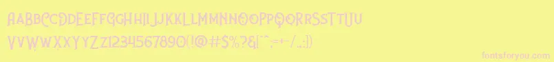Nufced DEMO  Font – Pink Fonts on Yellow Background