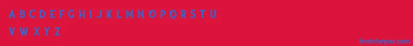nufced Demo Font – Blue Fonts on Red Background