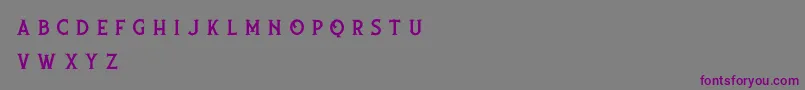 nufced Demo-fontti – violetit fontit harmaalla taustalla