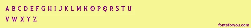 nufced Demo Font – Purple Fonts on Yellow Background