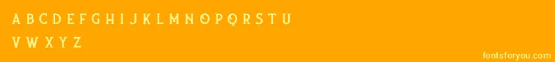 nufced Demo Font – Yellow Fonts on Orange Background