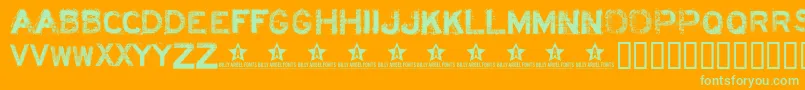 Acidl Font – Green Fonts on Orange Background