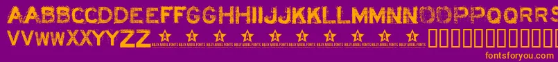 Acidl Font – Orange Fonts on Purple Background