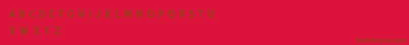 Fonte nufced DEMO – fontes marrons em um fundo vermelho