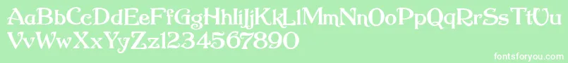 Nugie Romantic Font – White Fonts on Green Background